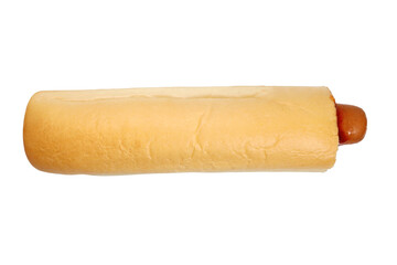 Delicious fresh french hot dog isolated on white