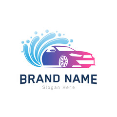 Car washing splash logo design for automotive industury