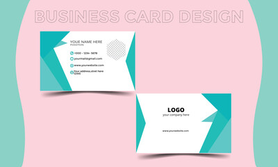 Creative and clean ,simple business card template with two color
