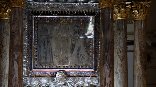 Holy religious image virgin of chiquinquira