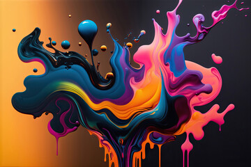 Generative AI illustration of abstract oil