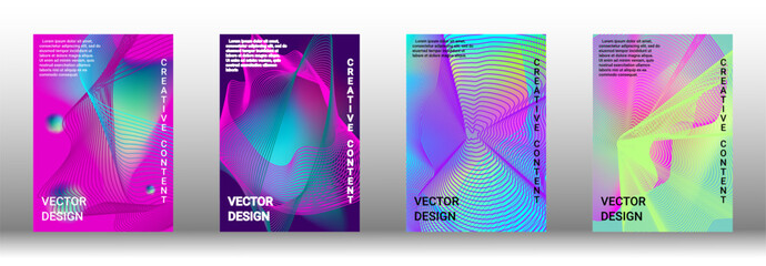 Fototapeta premium Creative backgrounds from abstract lines to create a fashionable abstract cover.