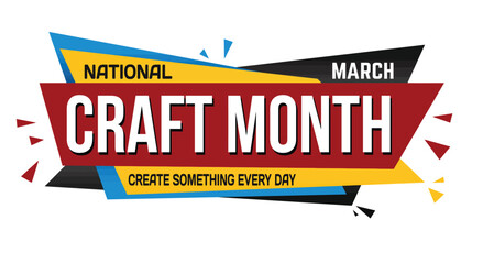 National craft month banner design - Powered by Adobe
