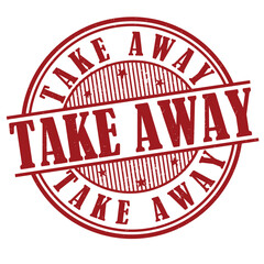 Take away grunge rubber stamp