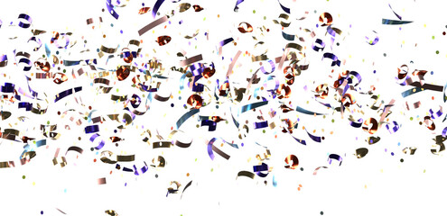  Colorful confetti on white background
