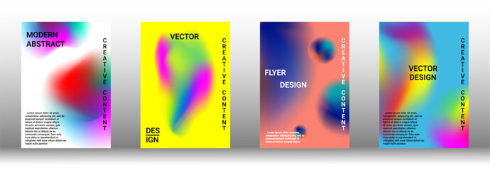 Artistic covers design. Creative fluid colors backgrounds. Set of abstract covers