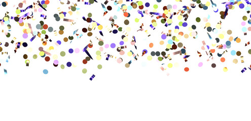 confetti png. Gold confetti falls from the sky. Glittering confetti on a transparent background. Holiday