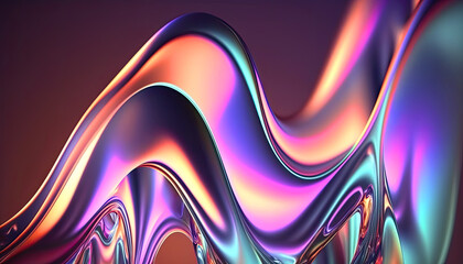 Colorful Liquids Gradient Background with Dynamic Abstract Shapes and Patterns, Generative AI