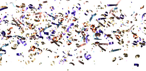 Confetti, paper triangle on the floor, fancy, colorful, celebration party