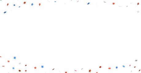 stars confetti on american independence day