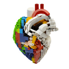 3D of Heart toy in anatony style. generated with AI