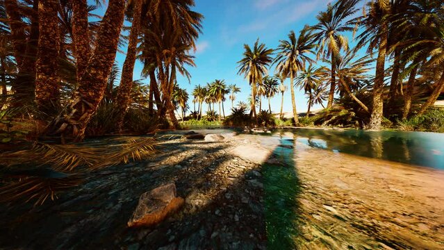 An desert oasis in the Oman