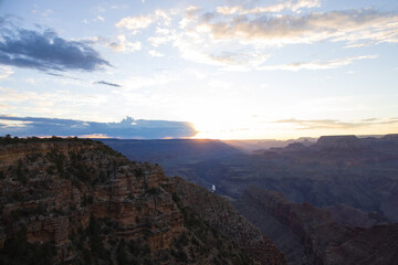 Fototapeta na wymiar Views from the South Rim into the Grand Canyon National Park, Arizona