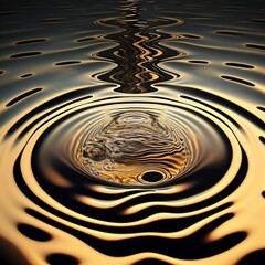 Gold water ripples