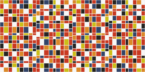 Mosaic color, rectangular. Vector print seamless for interior, clothes, notebooks, pillows, design.