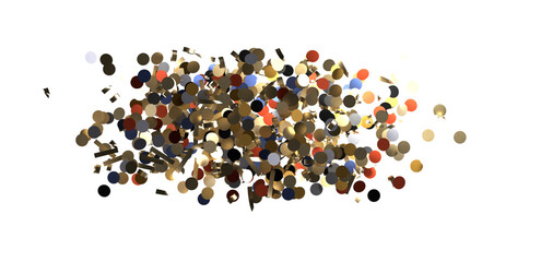 confetti png. Gold confetti falls from the sky. Glittering confetti on a transparent background. Holiday,