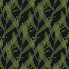 Background with leaves on branches.