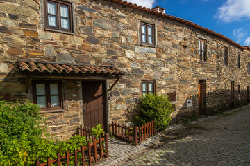 Fototapeta na wymiar View of the Houses in Figueira one of the 27 Schist villages in Portugal, that were been partially or fully recovered in order to maintain the traditions and memories of the pass.