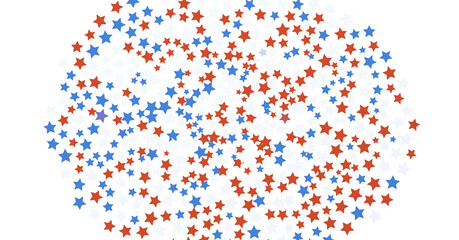 stars confetti on american independence day party