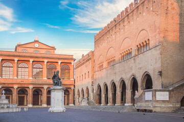 Fototapeta premium Beautiful view of Piazza Cavour in Rimini, Italy