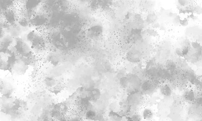 Watercolor white and light gray texture, background. Preliminary illustration. watercolor stains