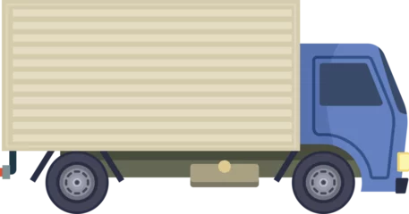 Fotobehang Cargo truck cartoon icon. Shipping service transport © ONYXprj