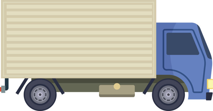 Cargo truck cartoon icon. Shipping service transport