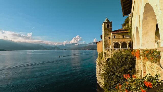 view of the lake Maggiore and St. Catherine