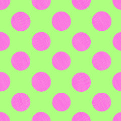 Polka dot seamless pattern. Minimal fashion design print. Polka dots creative trendy purple green modern background, tile. For home decor, fabric textile pattern, postcard, wrapping paper, wallpaper