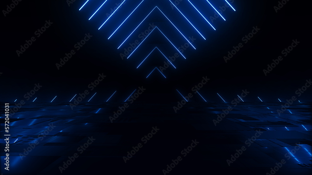 Poster abstract colorful background with bright rays and glowing lines. abstract tech futuristic background