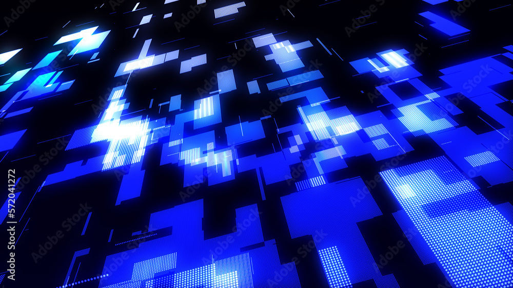 Poster abstract technology background. big data digital code. futuristic dots background. 3d rendering.