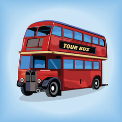 city bus vector art illustration