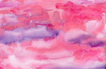 Pink and purple abstract watercolor background