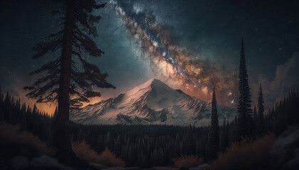  Milky way in the mountains