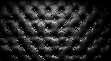 Black Leather Texture. Generative AI