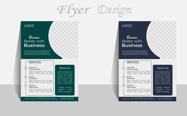 Corporate business flyer template design, Business Flyer Corporate Flyer Template Geometric shape Flyer Circle Abstract Colorful concepts, Business Flyer Layout with Colorful.