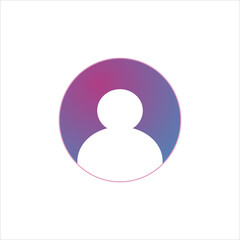 user icon on blue background