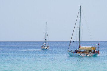 sailboats on the beach of Morro Jable