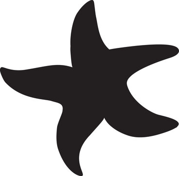 Starfish silhouette vector illustration