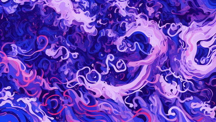 Obraz na płótnie Canvas Royal purple cloudy abstract illustration | AI Generated