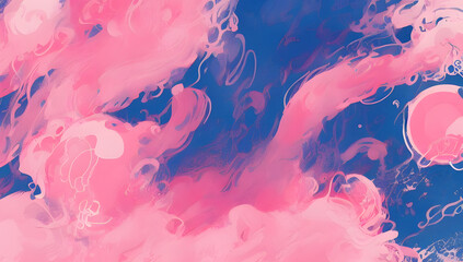 cloudy bubblegum abstract illustration | AI Generated