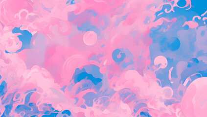 Fototapeta na wymiar cloudy bubblegum abstract illustration | AI Generated