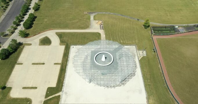 Very High Frequency (VHF) Omni-Directional Range (VOR) base station for aircraft instrument navigation in Vernon Hills, IL.