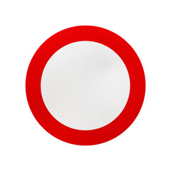 No vehicles European road sign isolated on transparent background. 3D rendering © HTGanzo