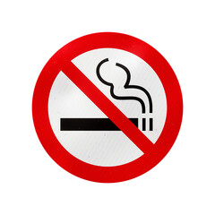 No smoking symbol sign isolated on transparent background. 3D rendering