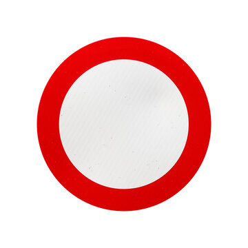 Naklejki No vehicles European road sign isolated on transparent background. 3D rendering