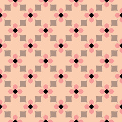 Retro kaleidoscope pattern in the style of the 70s and 60s. Geometric pattern