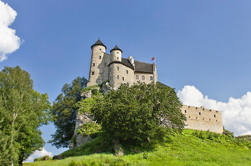 Fototapeta na wymiar Bobolice medieval castle from the 14th century. Eagle's Nest Trail in Poland