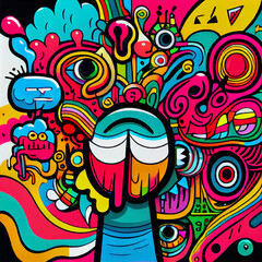 Fototapeta premium meditation doodle