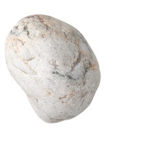 white stone with no shadow isolated on transparent background